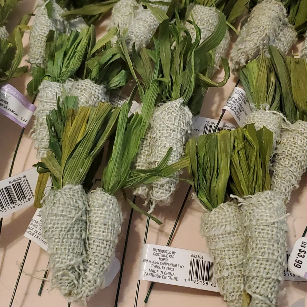 19 Mint Green Carrot Picks
